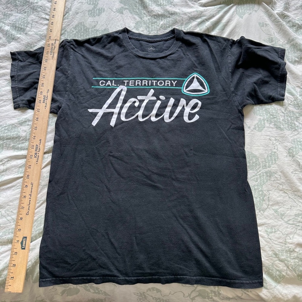 Men's Active Ride Shop Sports black T-Shirt‎ Size M Short Sleeve Logo Skate Surf